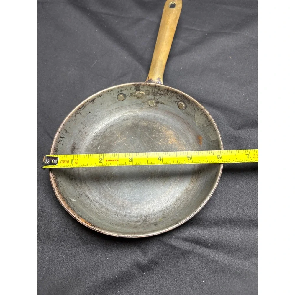 Tagus Portugal Copper Frying Pan Brass Handle Vintage Skillet 6 Inch R.36